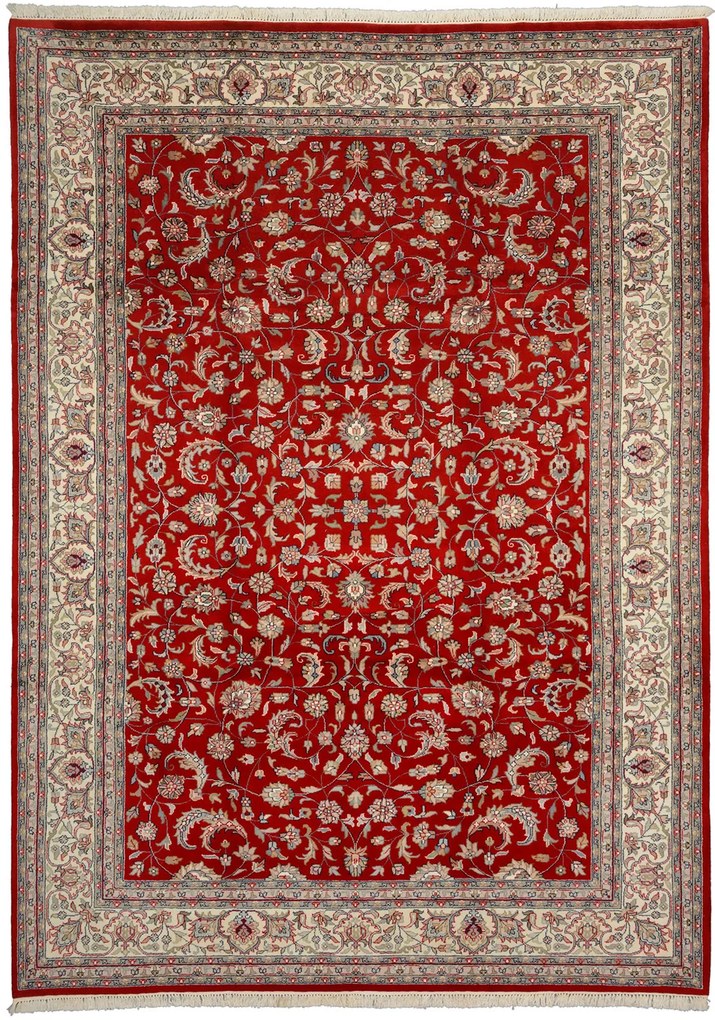 Isfahan Tappeto 250x340 Rosa (Indian) Annodato A Mano