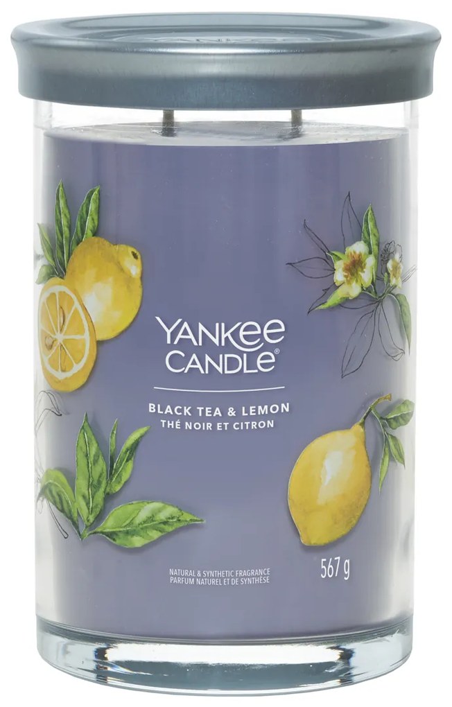 Black Tea Lemon, candela barattolo grande Yankee Candle