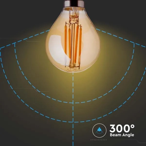 Lampadina LED FILAMENT AMBER P45 E14/4W/230V 2200K