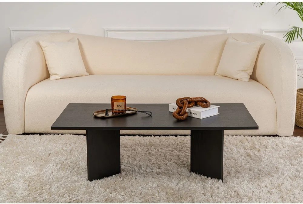 Tavolino da salotto nero opaco 60x119 cm Sabin – Kalune Design