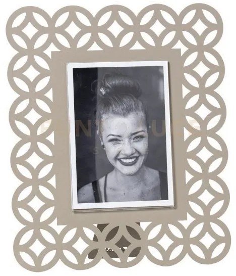 Portafoto di design zen grande sabbia in ferro e polimetilmetacrila...