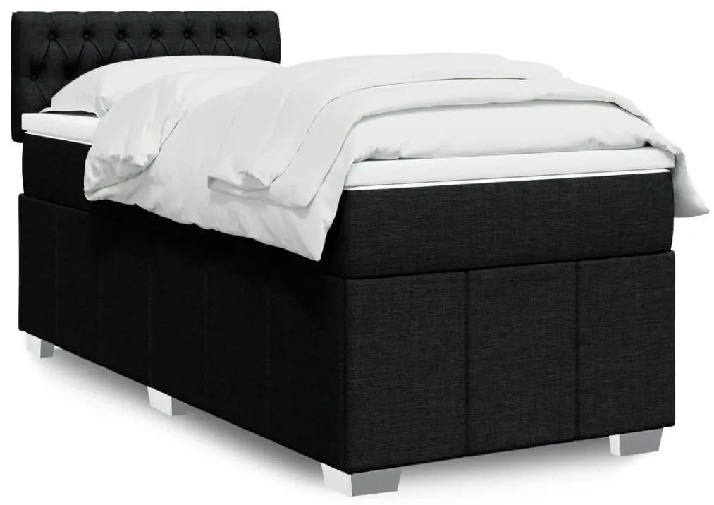 Giroletto A Molle Con Materasso Nero 80x200 Cm İntessuto /