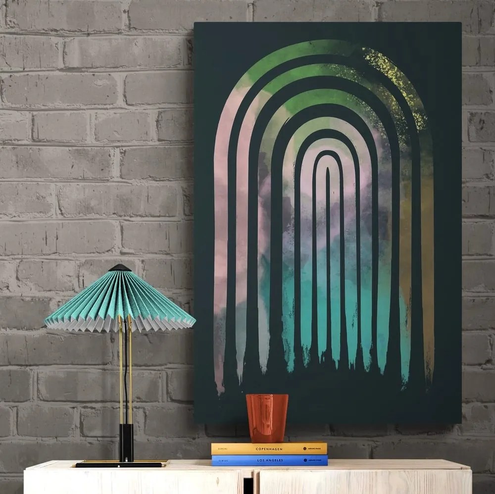 Stampa su tela – Street art arcobaleno Mid-Century