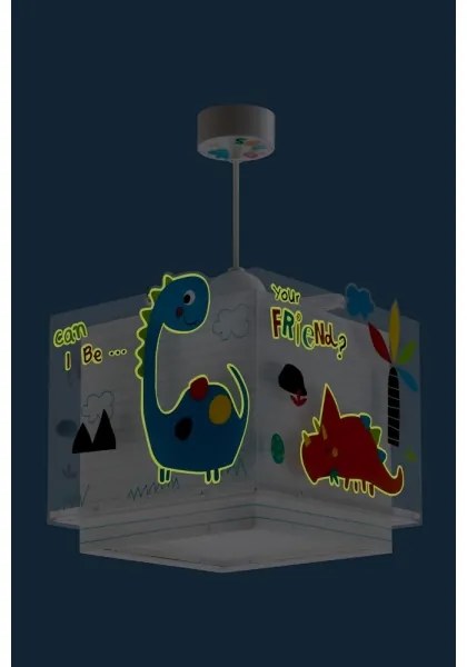 Dalber D-73452 - Lampadario per bambini DINOS 1xE27/60W/230V