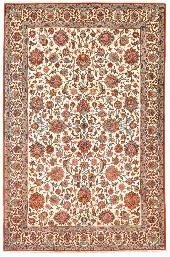 Ghom Tappeto persiano 140x210 Beige (Iran) Annodato A Mano