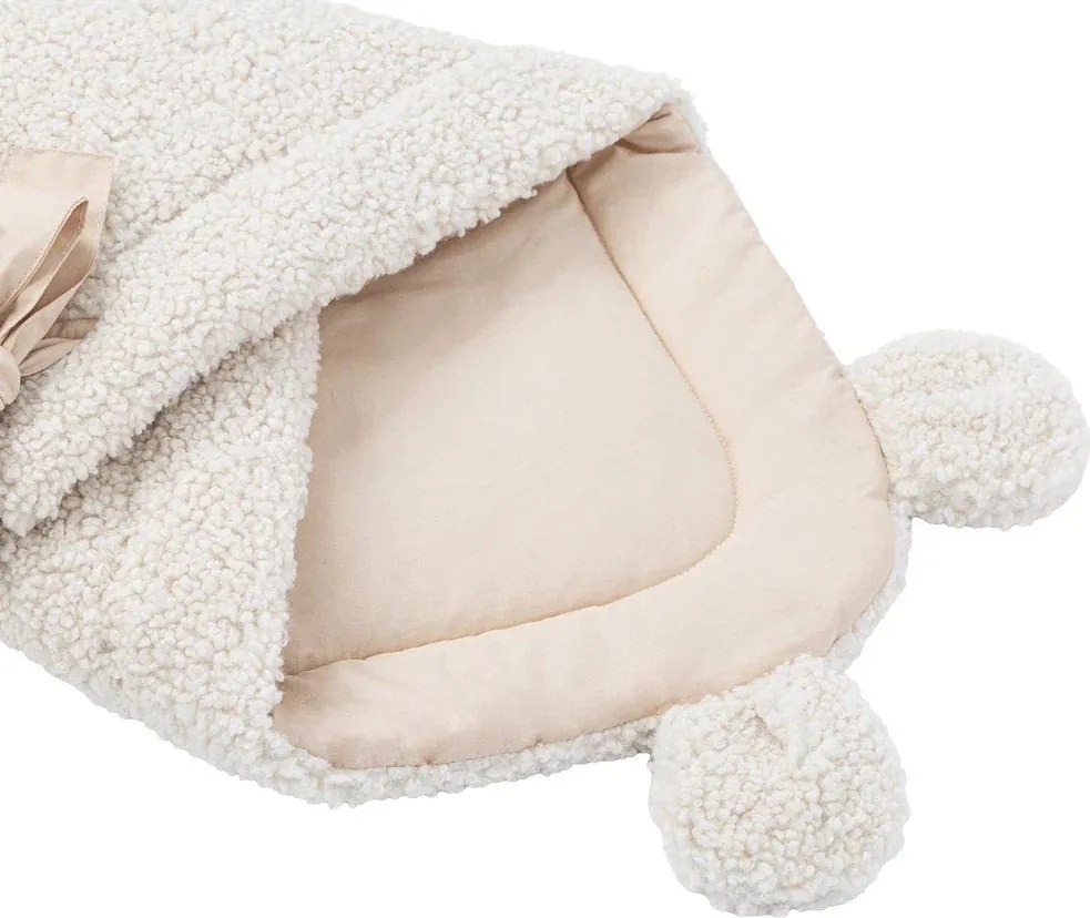 Copertina per neonati color crema in sherpa 35x65 cm – Meowbaby