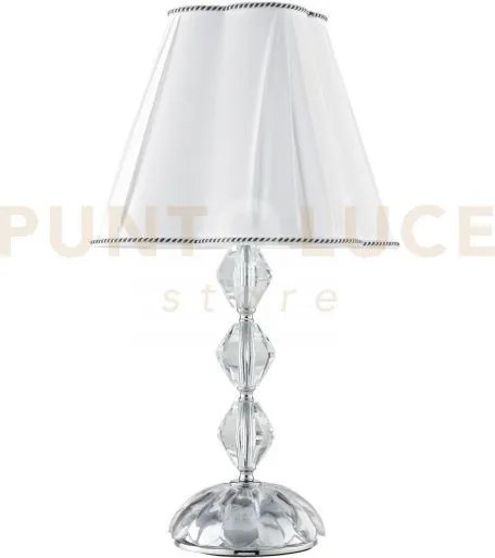 Lume riflesso cromo 1 luce attacco e27 40x65cm decorato in cristallo