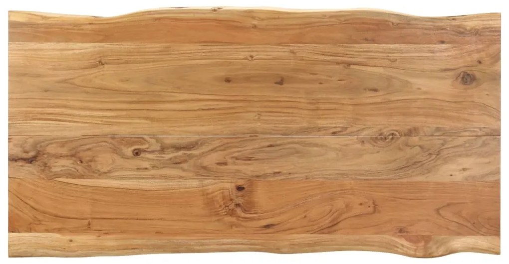 Tavolo da pranzo 140x70x76 cm in legno massello di acacia