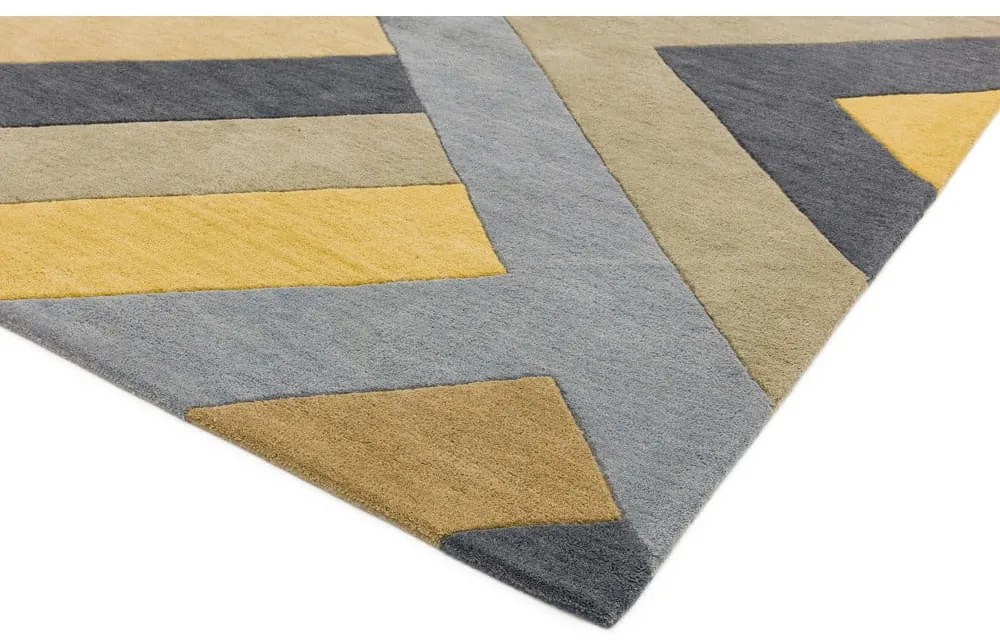 Tappeto grigio e giallo Big Zig, 160 x 230 cm Reef - Asiatic Carpets