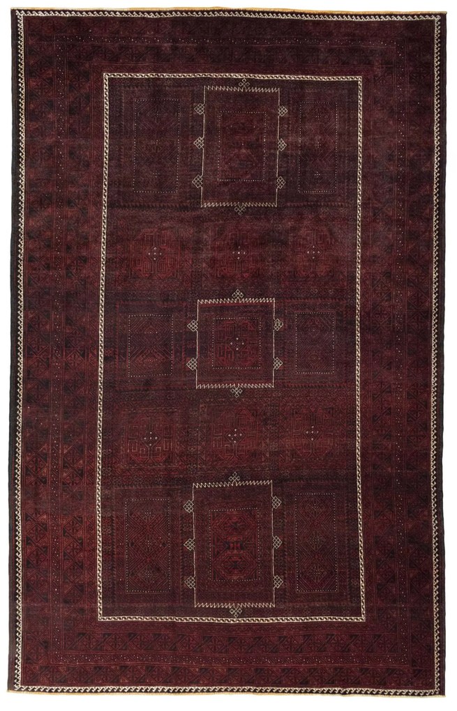 Tappeto 340 x 210 Rosso (Iran) Annodato A Mano