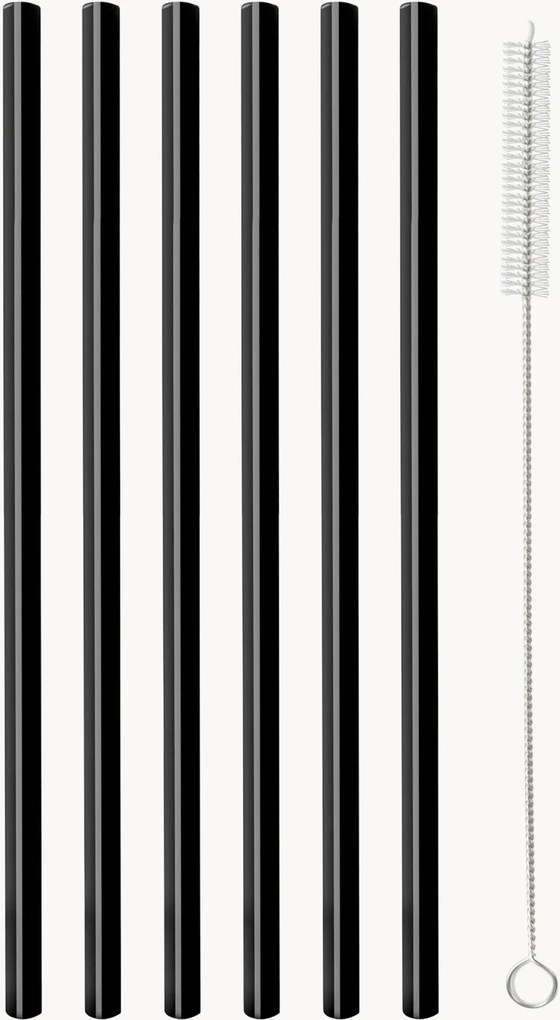 Set cannucce dritti in vetro borosilicato con scovolino Amo 7 pz