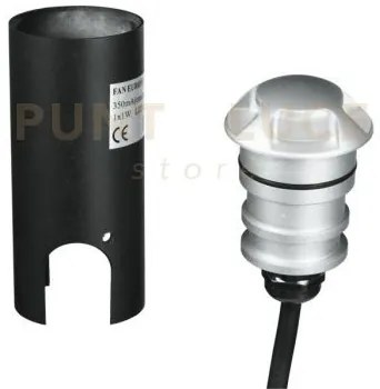 Segnapassi a incasso calpestabile led step silver dc24v 2w 170lm 30...