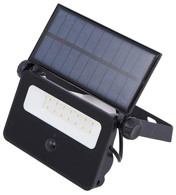 Rikard LED Cella solare Applique da Parete Nero - Lindby