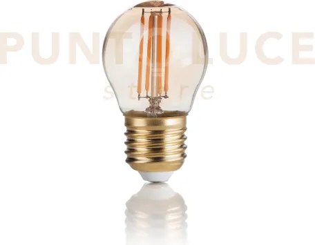 Lampadina attacco e27 in vetro ambra sfera  4 w 340 lm 2200 k 80  c...