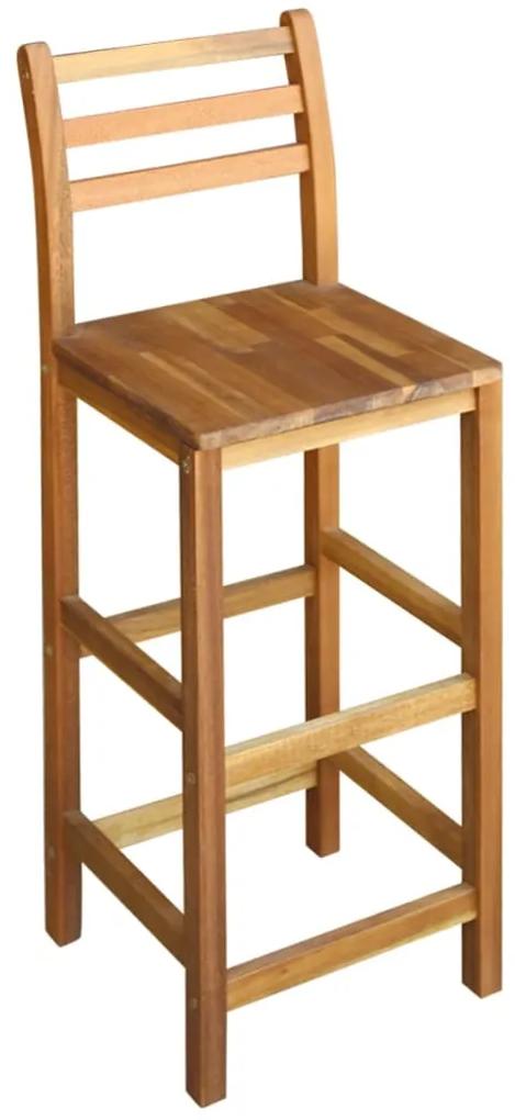 Tavolo e sedie da bar set 7 pz in legno di acacia massello