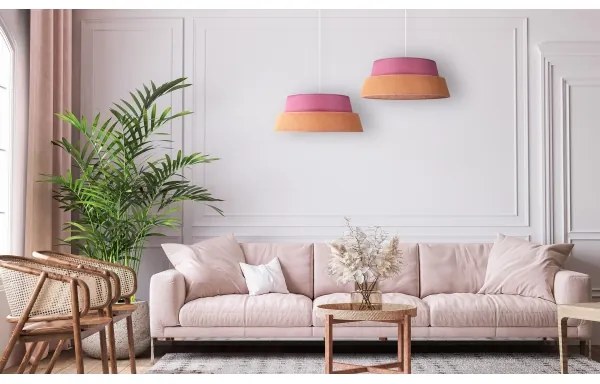 Duolla - Lampadario a sospensione con filo GALAXY 1xE27/40W/230V diametro 50 cm rosa