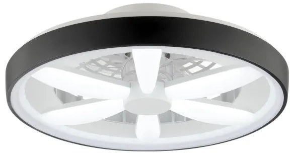 Brilliant - Ventilatore a soffitto LED RGBW GAIANO LED/48W/230V nero +DO