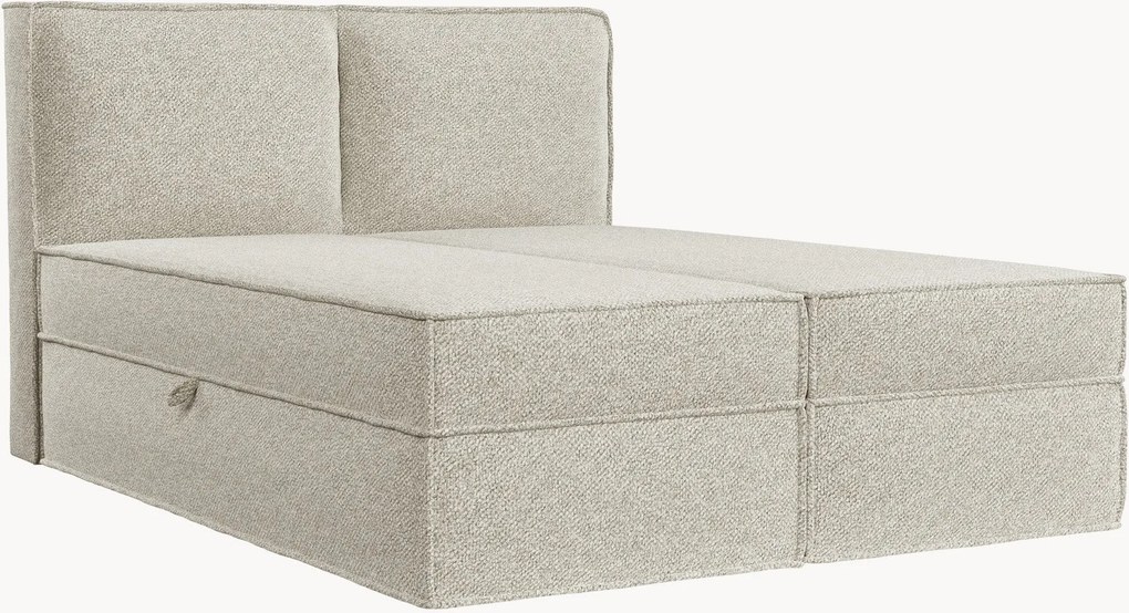 Letto boxspring fatto a mano con contenitore Bergen, H3