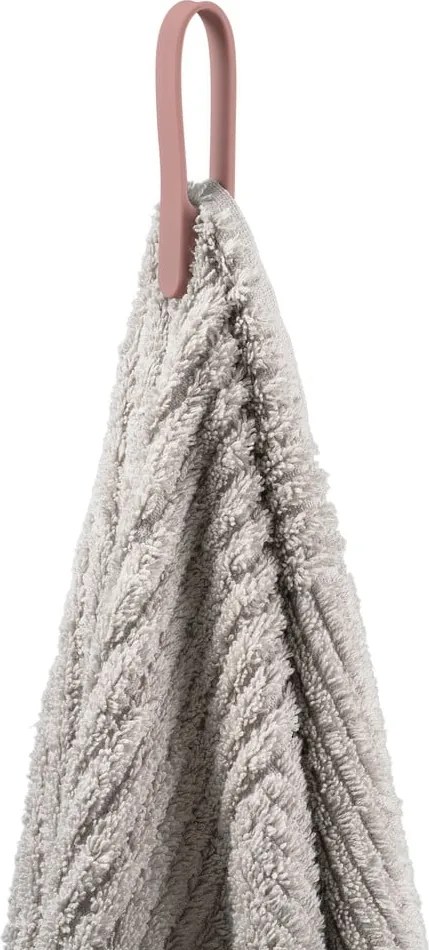 Gancio per asciugamani rosa polveroso in silicone 2 pz Loop – Zone