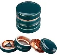 Grinder 63 mm 4 Livelli per Spezie Erbe e Tabacco in Porcellana Verde