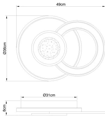Globo 48552D2 - Plafoniera LED dimmerabile BRIENNA LED/36W/230V + +TC