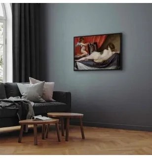 Quadro - The Rokeby Venus (Diego Velázquez) In cornice nera di legno 60x40