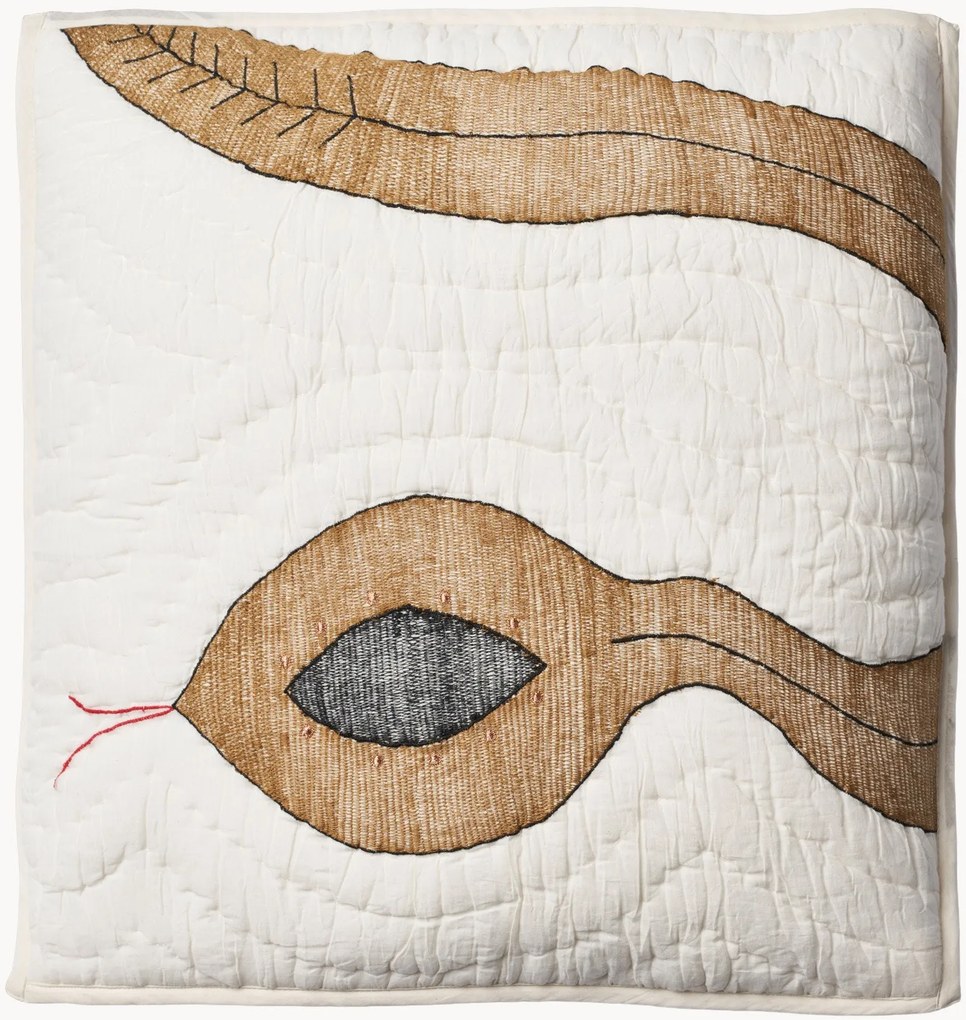 Cuscino trapuntato fatto a mano Snake