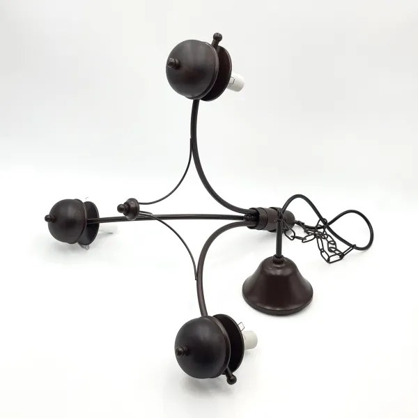 Brilagi - Lampadario LED a catena COTTAGE 3xE14/40W/230V faggio/marrone/bianco