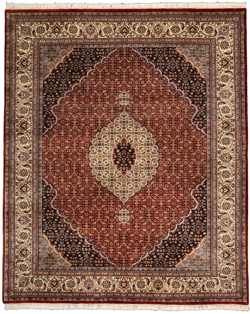 Tabriz Tappeto 250 x 200 Rosso (Indian) Annodato A Mano