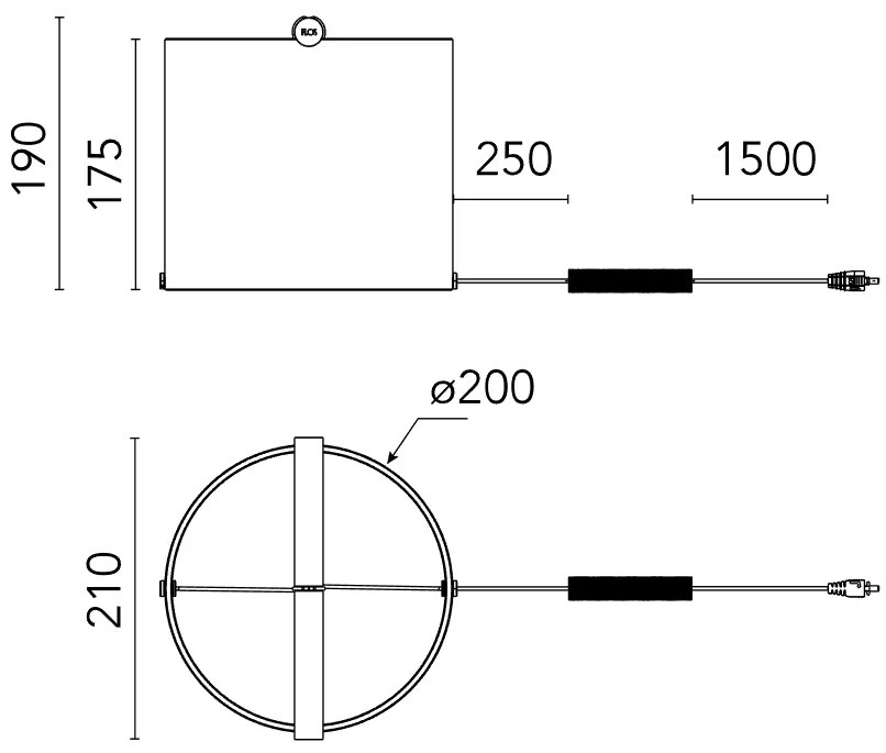 Flos To-tie T1 Lampada da tavolo a luce diffusa Anodizzato Nero