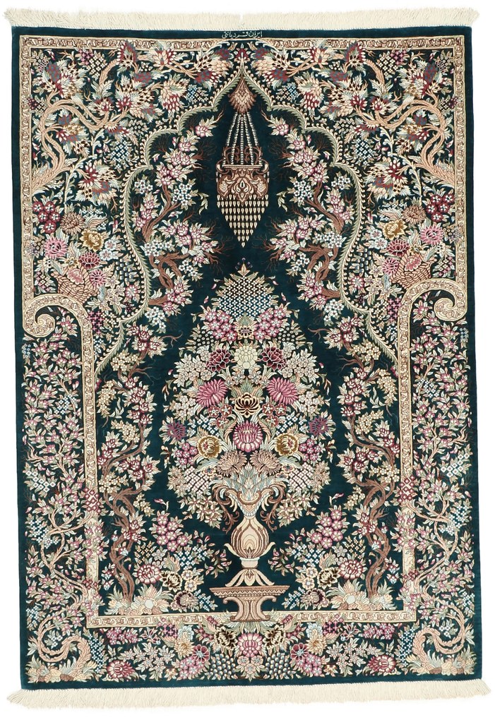 Ghom Tappeto 150 x 100 (Iran) Annodato A Mano