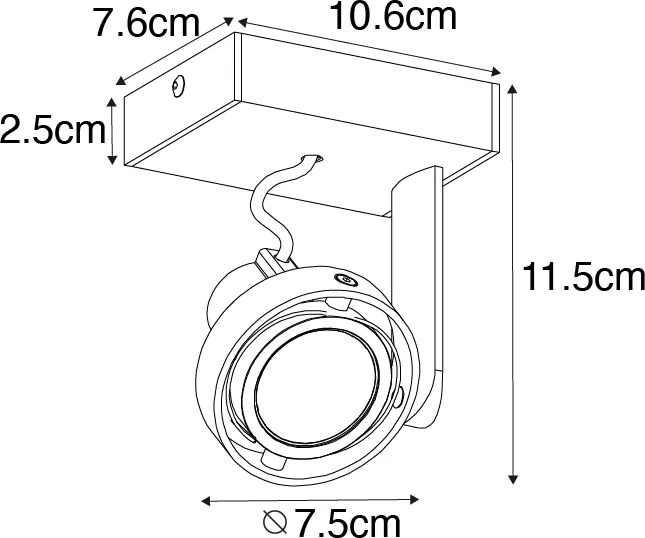 Faretto moderno bianco - Master 50