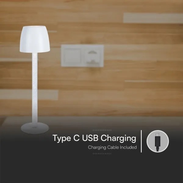 LED Lampada da tavolo ricaricabile dimmerabile LED/3W/5V 3000K bianco