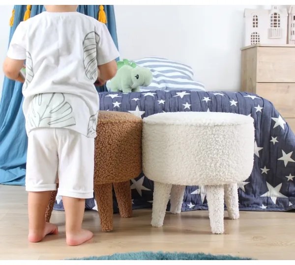 Pouf PIXI Ø 38 cm, bianco