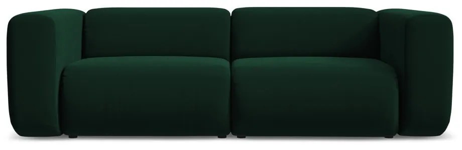 Divano verde scuro con rivestimento in velluto 228 cm Ekahi – Makamii
