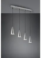 Lampadario Lineare Isola Farin 4 Luci Nichel Trio Lighting