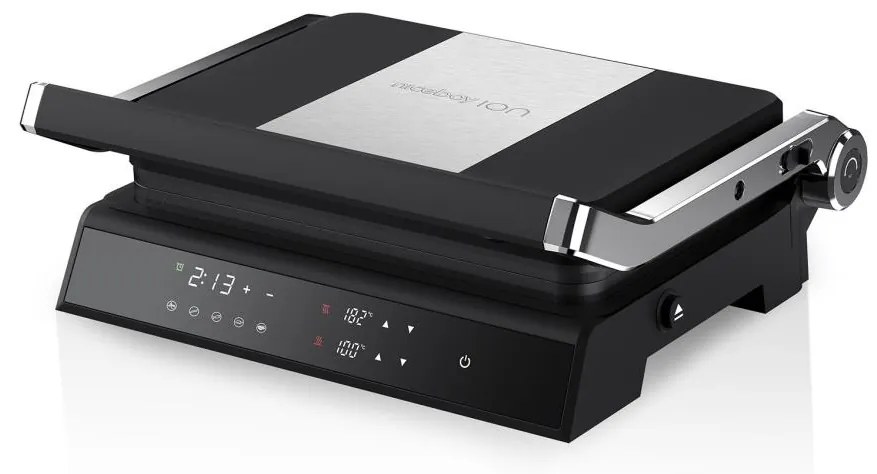 Niceboy ION Grillmaster - Griglia a contatto 2000W/230V nero/cromo opaco