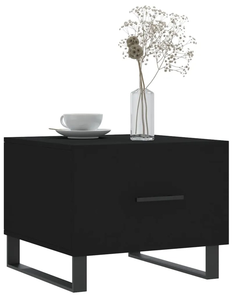 Tavolino da salotto nero 50x50x40 cm in legno multistrato
