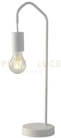 Lampada da tavolo habitat bianco 1 luce attacco e27 17x48cm
