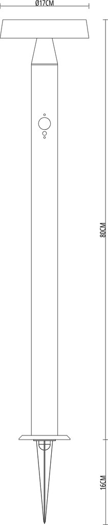 Lampioncino da Giardino Solare 600 Lumen "LMS-092" Corten