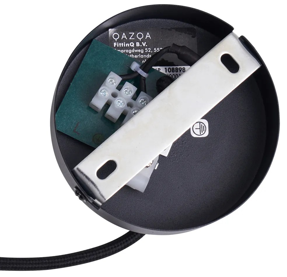 Lampada a sospensione bohémien nera con bambù - Lily