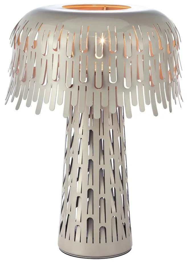 Lampada da tavolo greige con paralume in metallo (altezza totale 38 cm) Verbera – Markslöjd