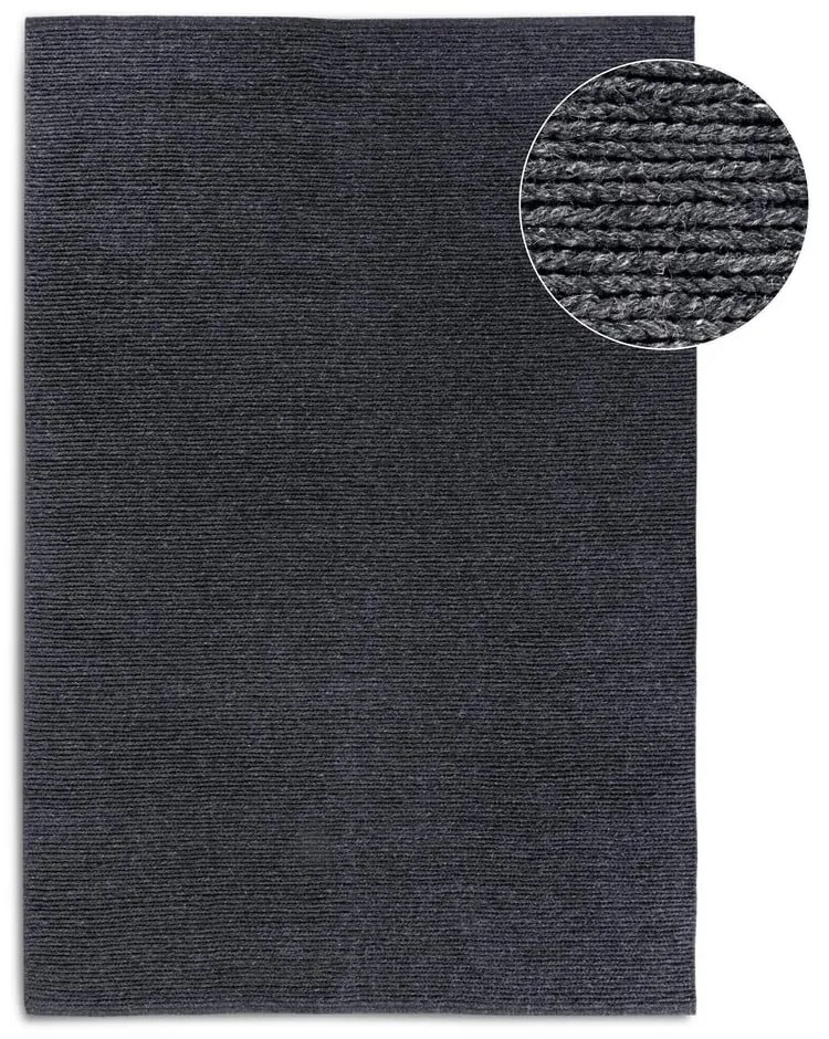 Tappeto grigio scuro in lana tessuto a mano 80x150 cm Francois - Villeroy&amp;Boch