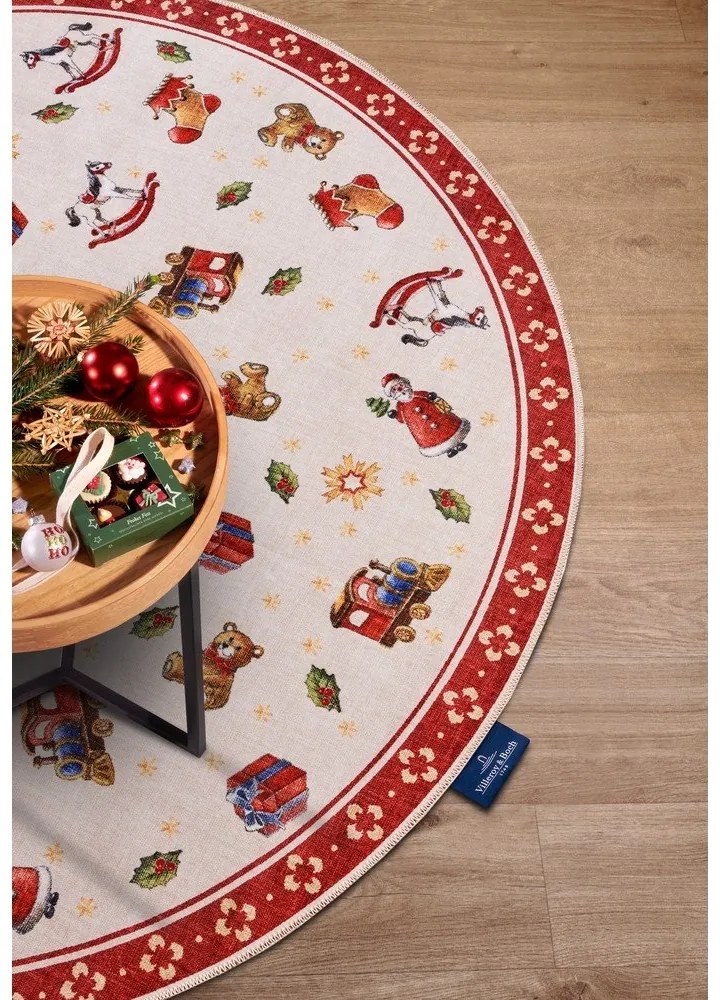 Tappeto rotondo rosso con motivo natalizio ø 150 cm Red Christmas - Villeroy&amp;Boch