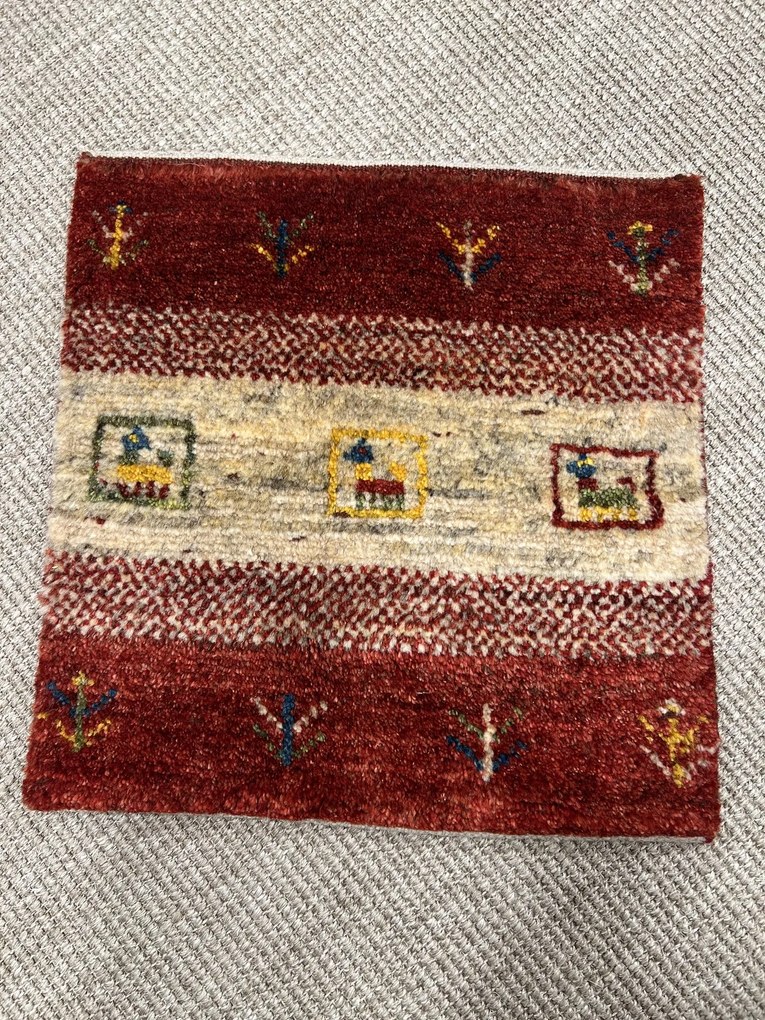 Gabbeh Tappeto persiano 40 x 40 Verde (Iran) Annodato A Mano