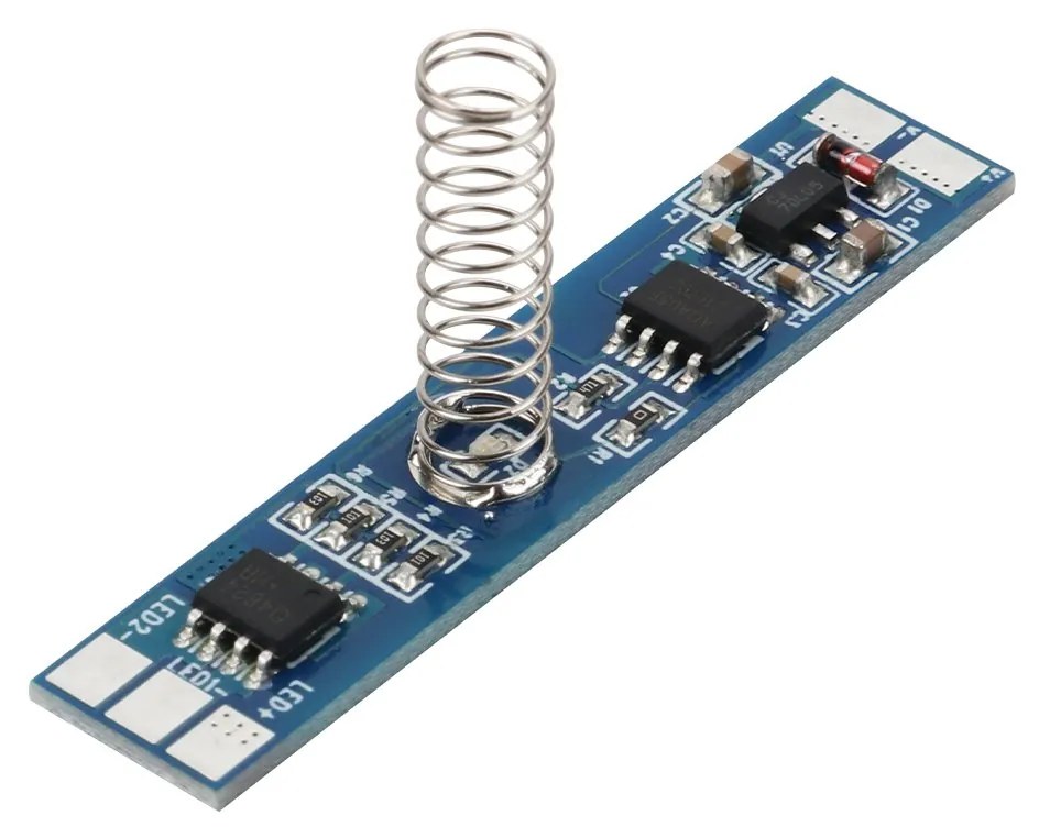 Interruttore LED Dimmer Touch Da Incasso CCT con Memoria 0V e Cambio della Temperatura Colore Tensione di Ingresso 12V-24V DC Tensione di Uscita 12V-24V DC Altezza della Molla 20mm