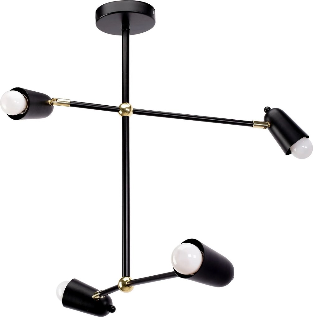 Lampada APP1708-4CP BLACK + GOLD