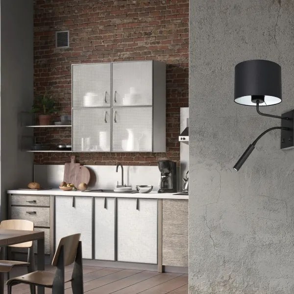 Lampada da parete ARDEN 1xE27/60W+1xG9/8W/230V nero/bianco