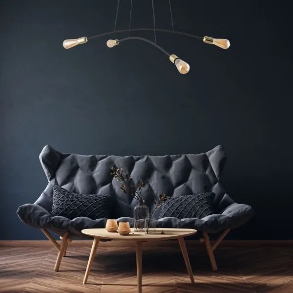 Lampadario a sospensione con filo HELIX 4xE27/15W/230V