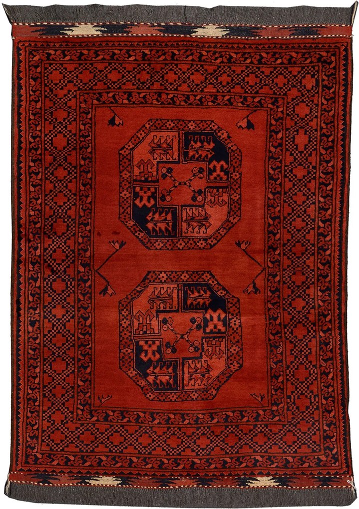 Afghan Tappeto 100 x 130 Rosso (Afghanistan) Annodato A Mano